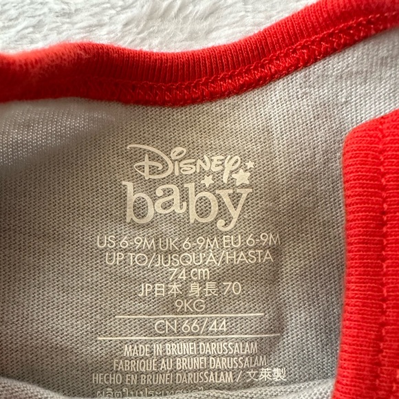 Disney One Pieces Disney Baby 69 Month Lightening Mcqueen Onesie